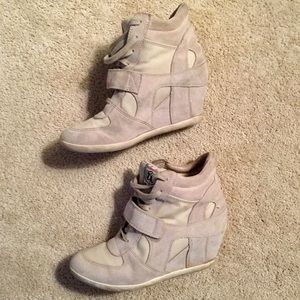 Ash Bowie Hidden Wedge suede sneakers. Size 8.5